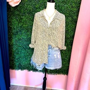 Long sleeve button down.